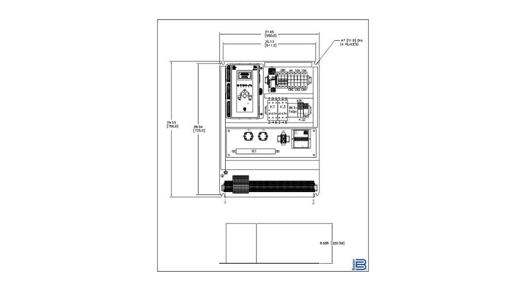 SGC-250 Mounting Plate at 24Vdc