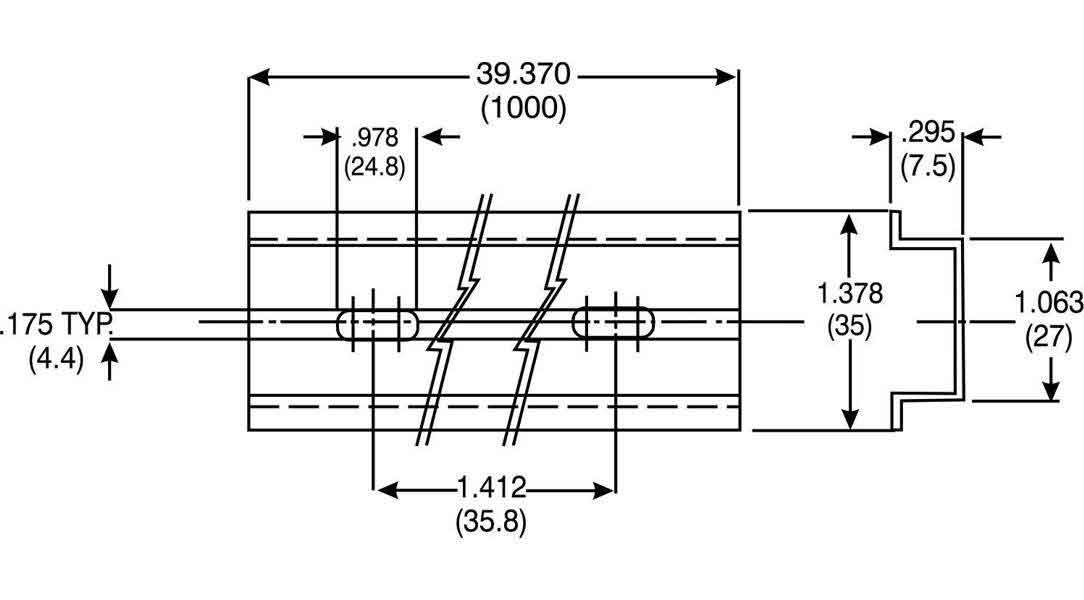Standard DIN-Schiene 999,99 mm