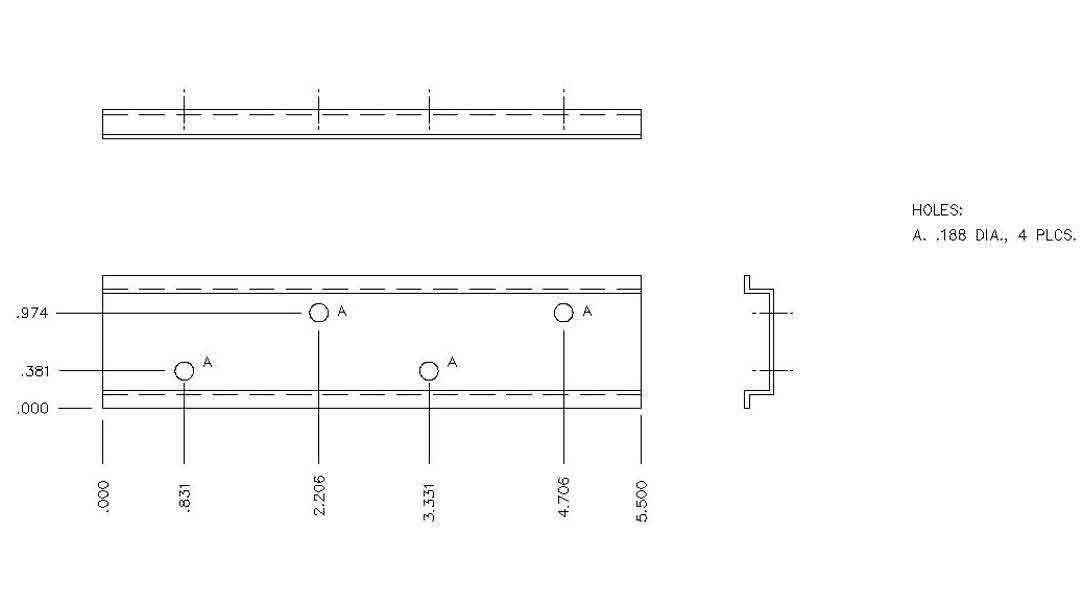 Tragschiene 139,7 mm